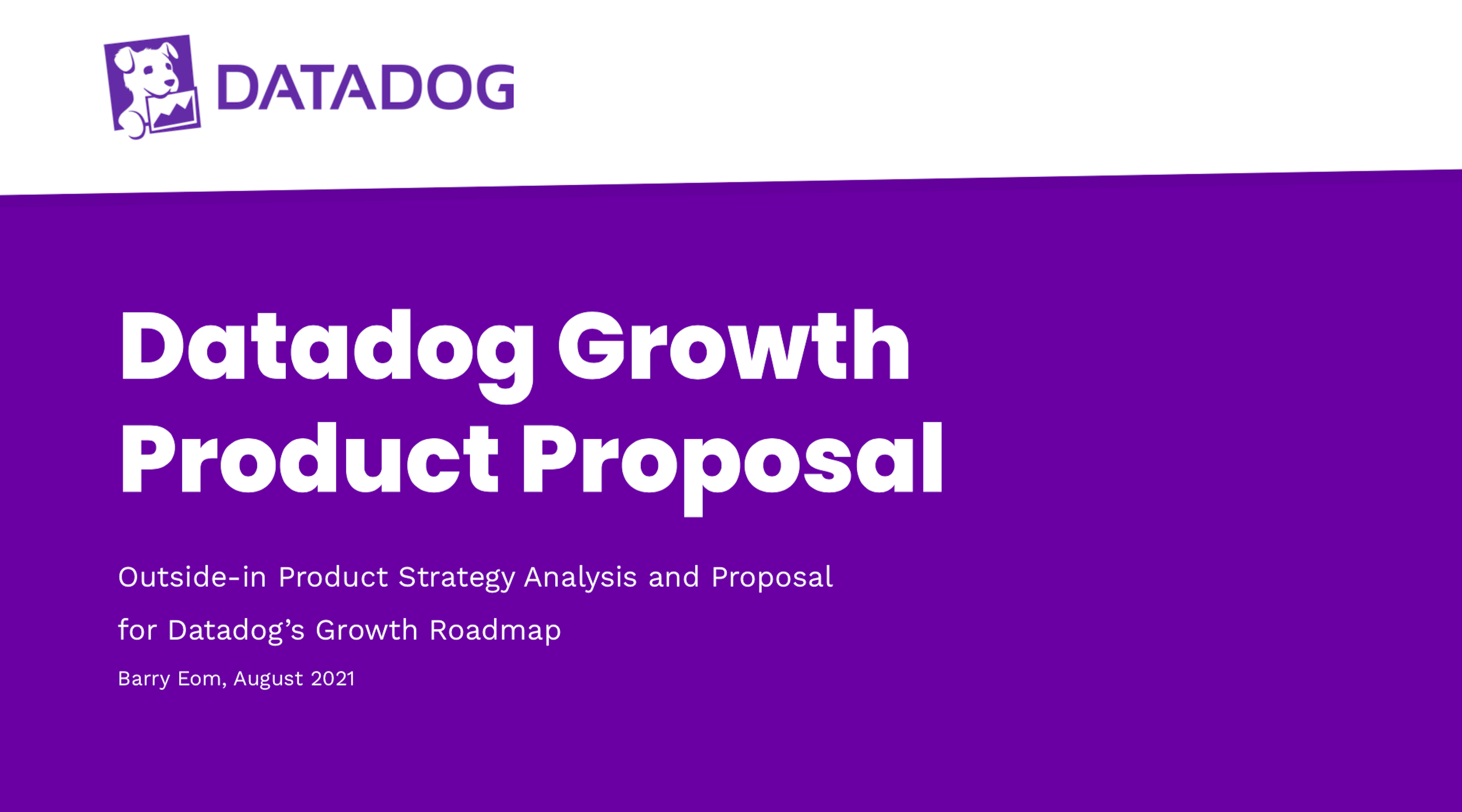 Datadog proposal cover
